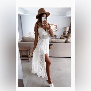 White romper dress